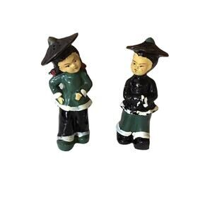 Vintage Japanese Figure Salt and Pepper Shakers